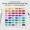 Ohuhu Alcohol Markers Brush and Fine Tip - 48-Color Alcohol-based Art Sketch Marker Set for Artist Adults Coloring Illustration - Brush and Chisel/ Brush and Fine Dual Tips- Honolulu 2/ Honolulu 2B - Refillable - AP Certificated